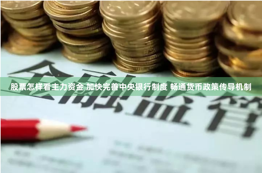 股票怎样看主力资金 加快完善中央银行制度 畅通货币政策传导机制