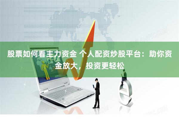 股票如何看主力资金 个人配资炒股平台：助你资金放大，投资更轻松